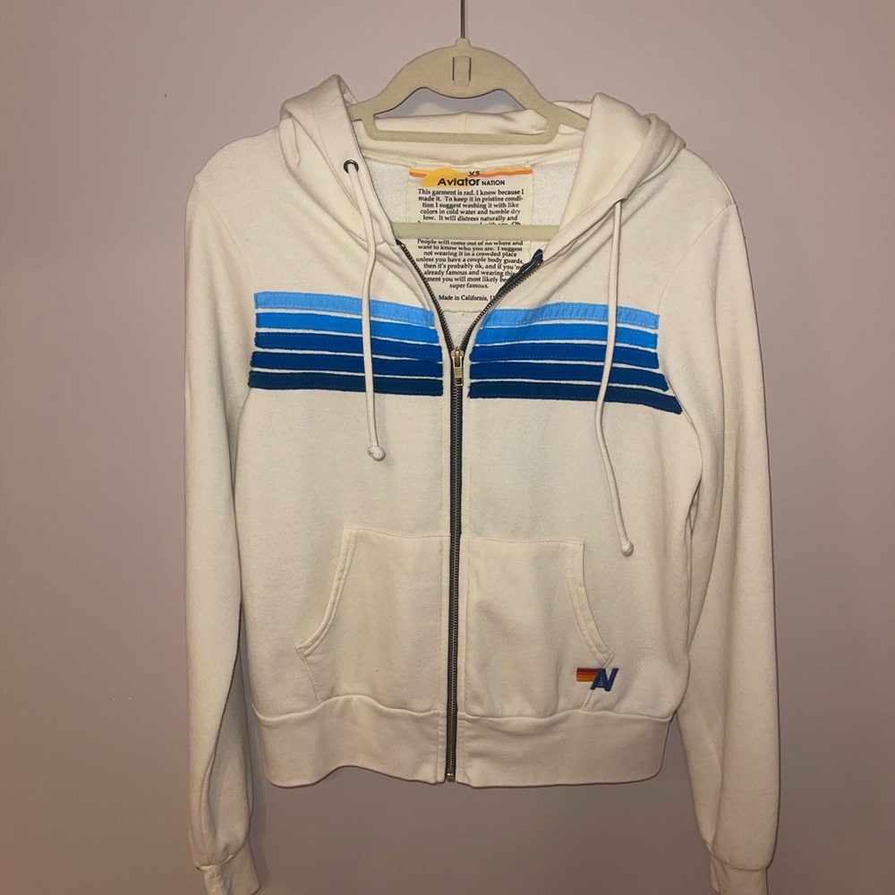 Aviator Nation 5 stripe hoodie